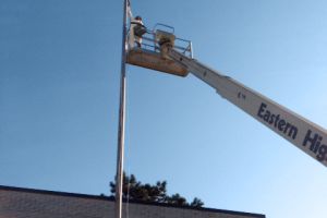 AbingtonLibraryFlagpole During2